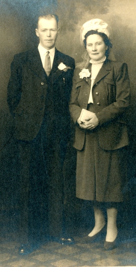 Jim and Brigid on their wedding day
